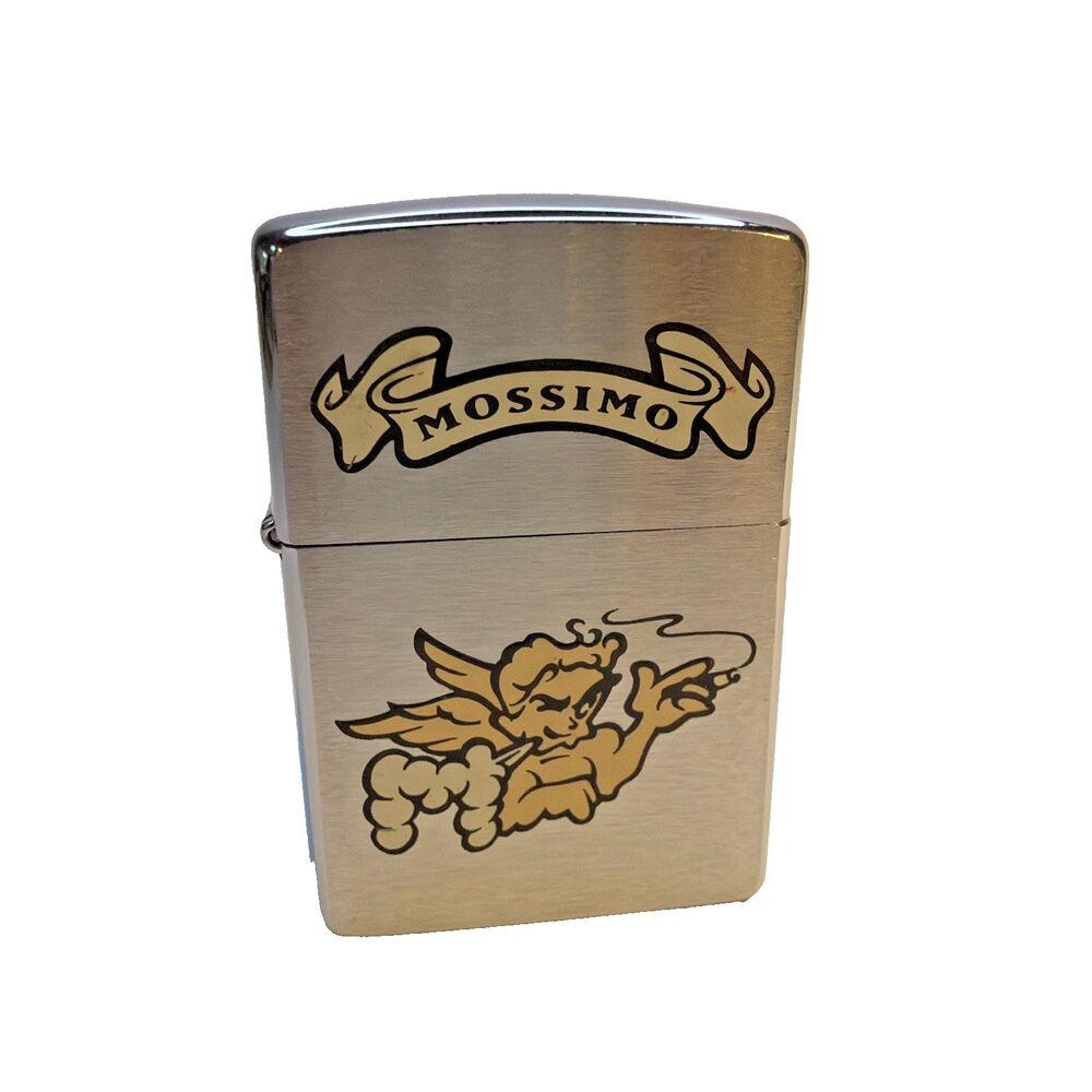 Vintage 1996 Mossimo Zippo Lighter Smoking Angel Cherub Streetwear Rare